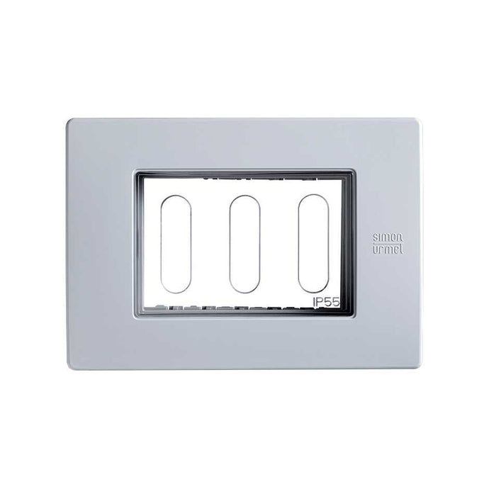 Placa de intemperie ip55 3 modulos gris Simon 26