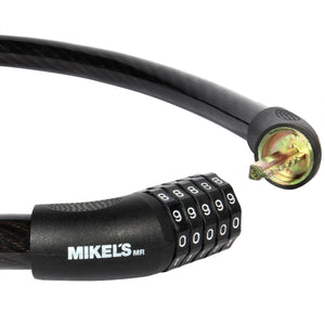Cable candado de combinacion de 1 metro uso rudo Mikels