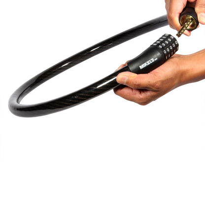 Cable candado de combinacion de 1 metro uso rudo Mikels