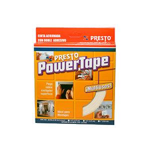 CINTA DOBLE ADHESIVO ALTA ADHERENCIA PRESTO POWER TAPE 3/4 Y 1 PULG - GRUPODONPEDRO