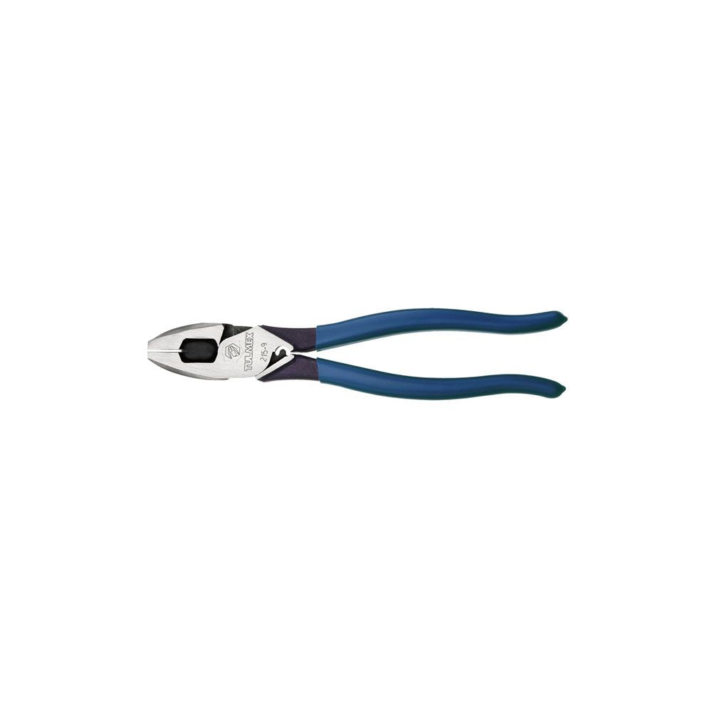 Pinzas de electricista alta palanca con jalador de guias y compresor de terminales de 9" Tulmex