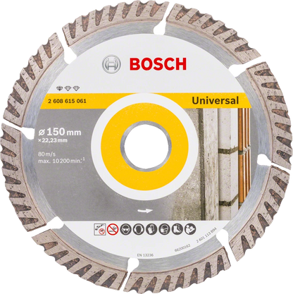 Disco de corte de diamante standard Bosch para hormigón, piedra y ladrillo