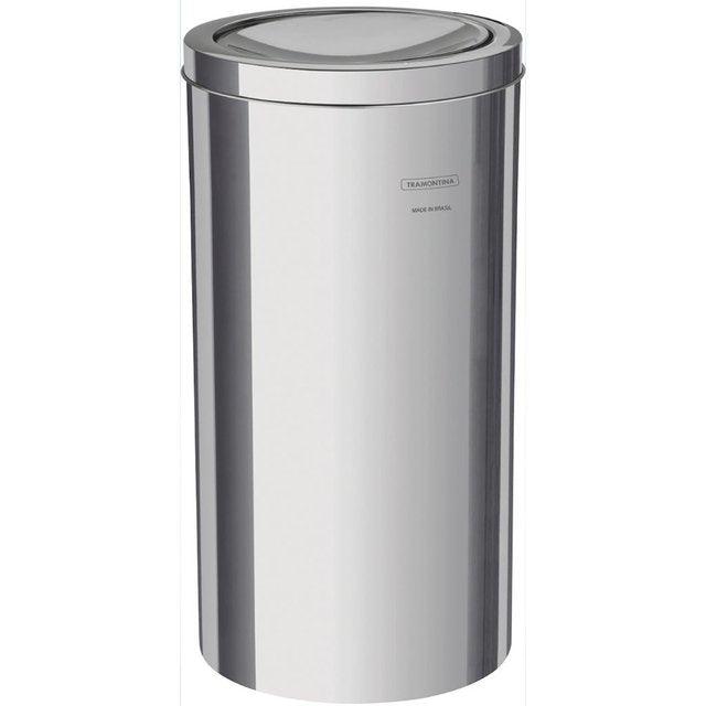 CESTO DE BASURA TRAMONTINA 20LT TAPA VAIVEN ACERO INOX - GRUPODONPEDRO