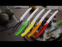 Cargar y reproducir el video en el visor de la galería, Cuchillo plegable para verduras rojo Victorinox
