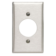 Placa acero inoxidable para receptaculo