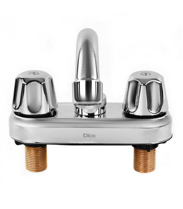 Mezcladora para lavabo de 4'' Dica 4040 con manerales y cubierta