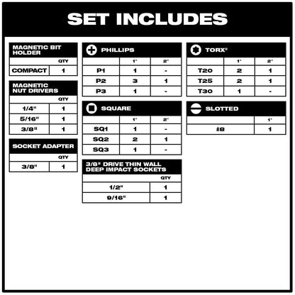 Juego de sujeción y accionamiento de impacto SHOCKWAVE - 26 piezas - GRUPODONPEDRO