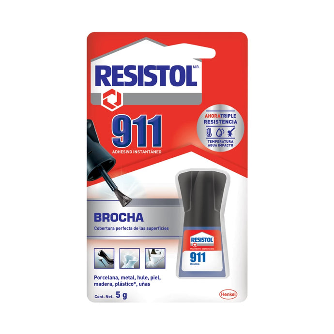 Resistol pegamento instantaneo 911 brocha 5g